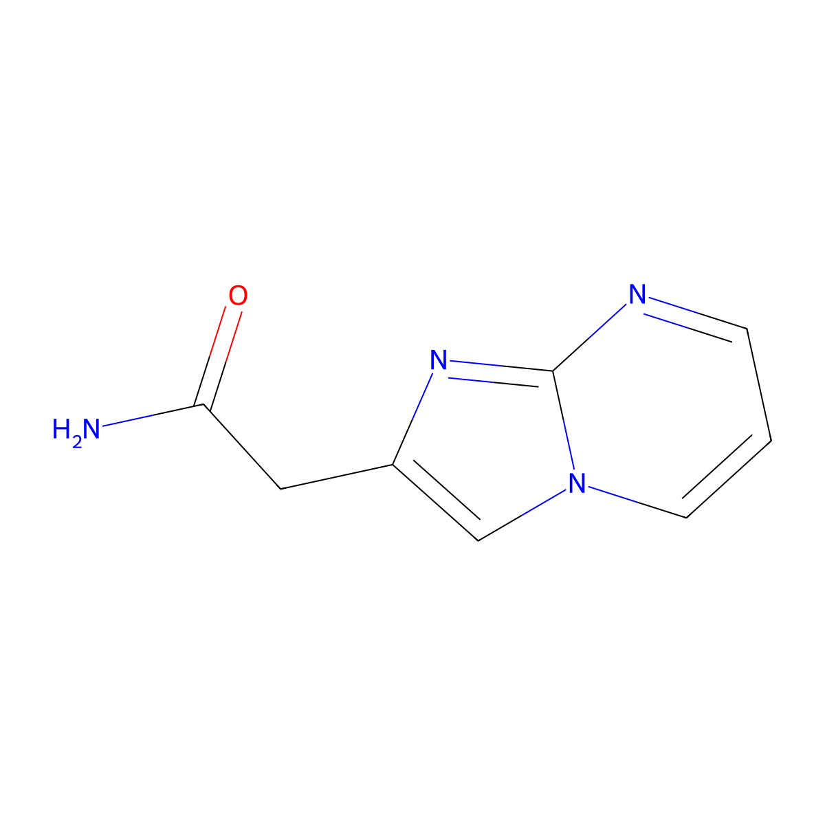 2-(Imidazo[1,2-a]pyrimidin-2-yl)acetamide molecular structure, CAS 76075-29-1