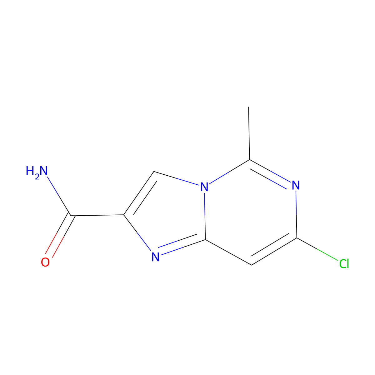 7-Chloro-5-methylimidazo[1,2-c]pyrimidine-2-carboxamide molecular structure, CAS 76075-40-6
