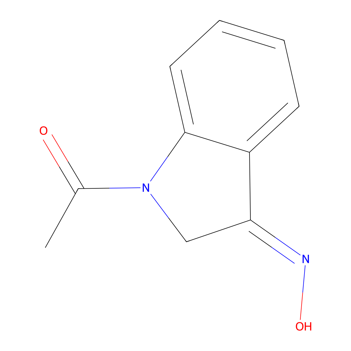 1-Acetyl-1,2-dihydro-3H-indol-3-one 3-oxime molecular structure, CAS 76088-17-0