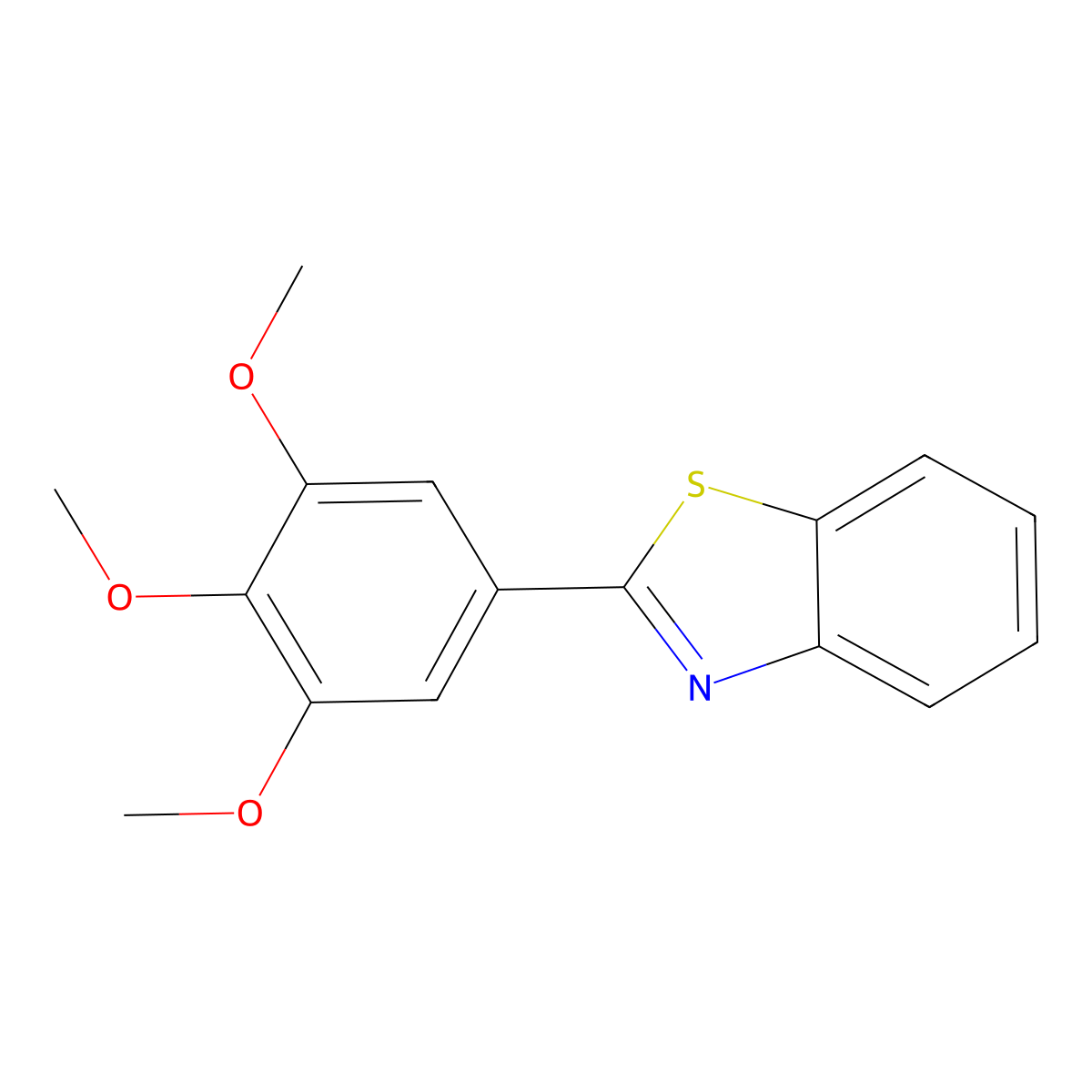 2-(3,4,5-Trimethoxyphenyl)-1,3-benzothiazole molecular structure, CAS 76088-45-4