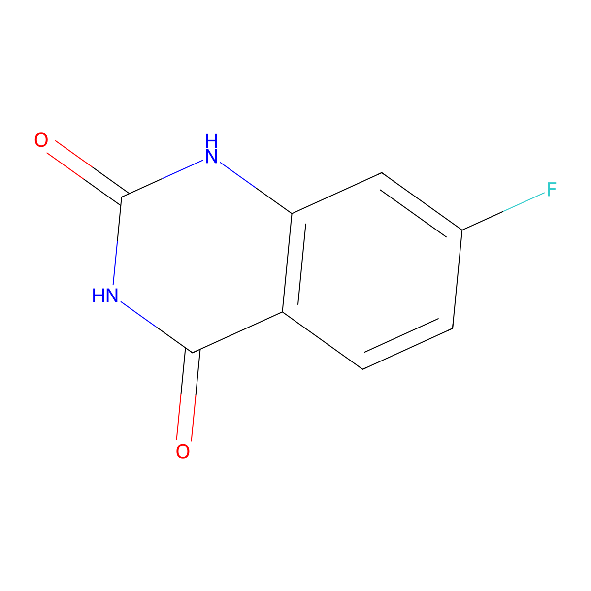 7-Fluoroquinazoline-2,4(1H,3H)-dione molecular structure, CAS 76088-98-7