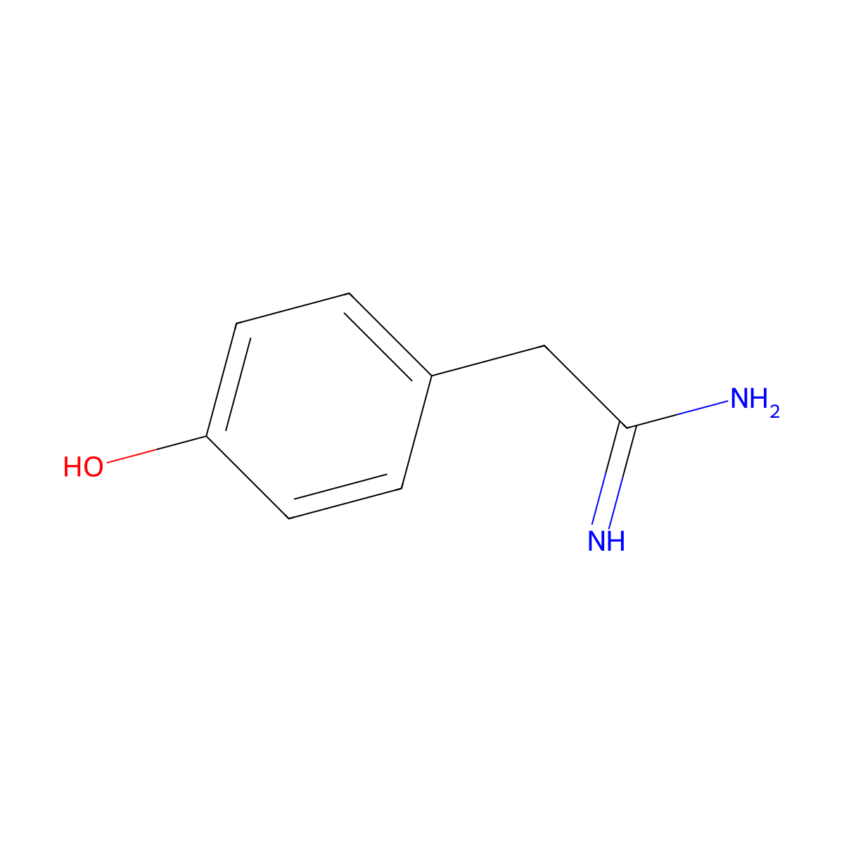 2-(4-Hydroxyphenyl)acetimidamide molecular structure, CAS 760884-47-7