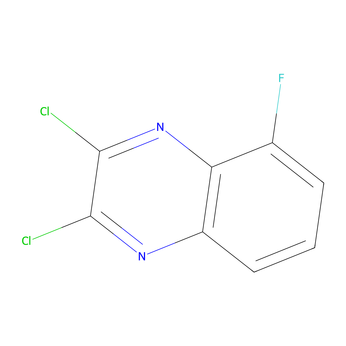 2,3-Dichloro-5-fluoroquinoxaline molecular structure, CAS 76089-03-7