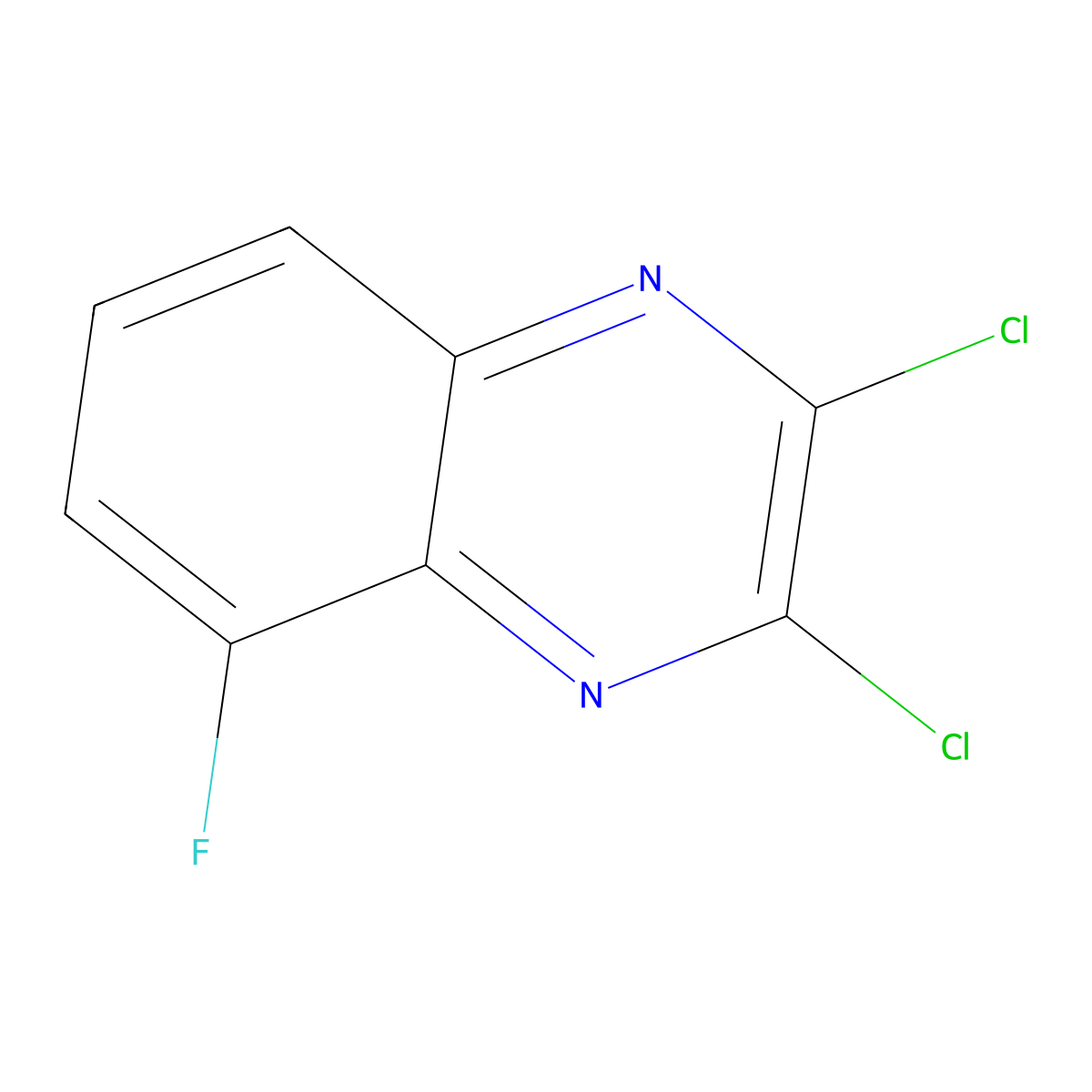 2,3-Dichloro-5-fluoroquinoxaline molecular structure, CAS 76089-03-7