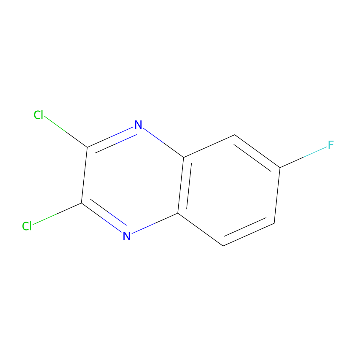 2,3-Dichloro-6-fluoroquinoxaline molecular structure, CAS 76089-04-8