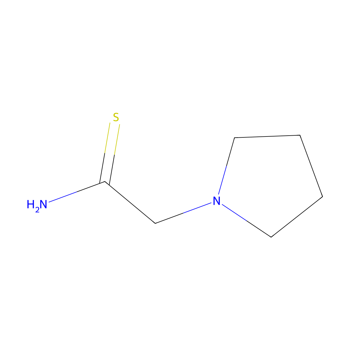 (Pyrrolidin-1-yl)ethanethioamide molecular structure, CAS 760898-91-7
