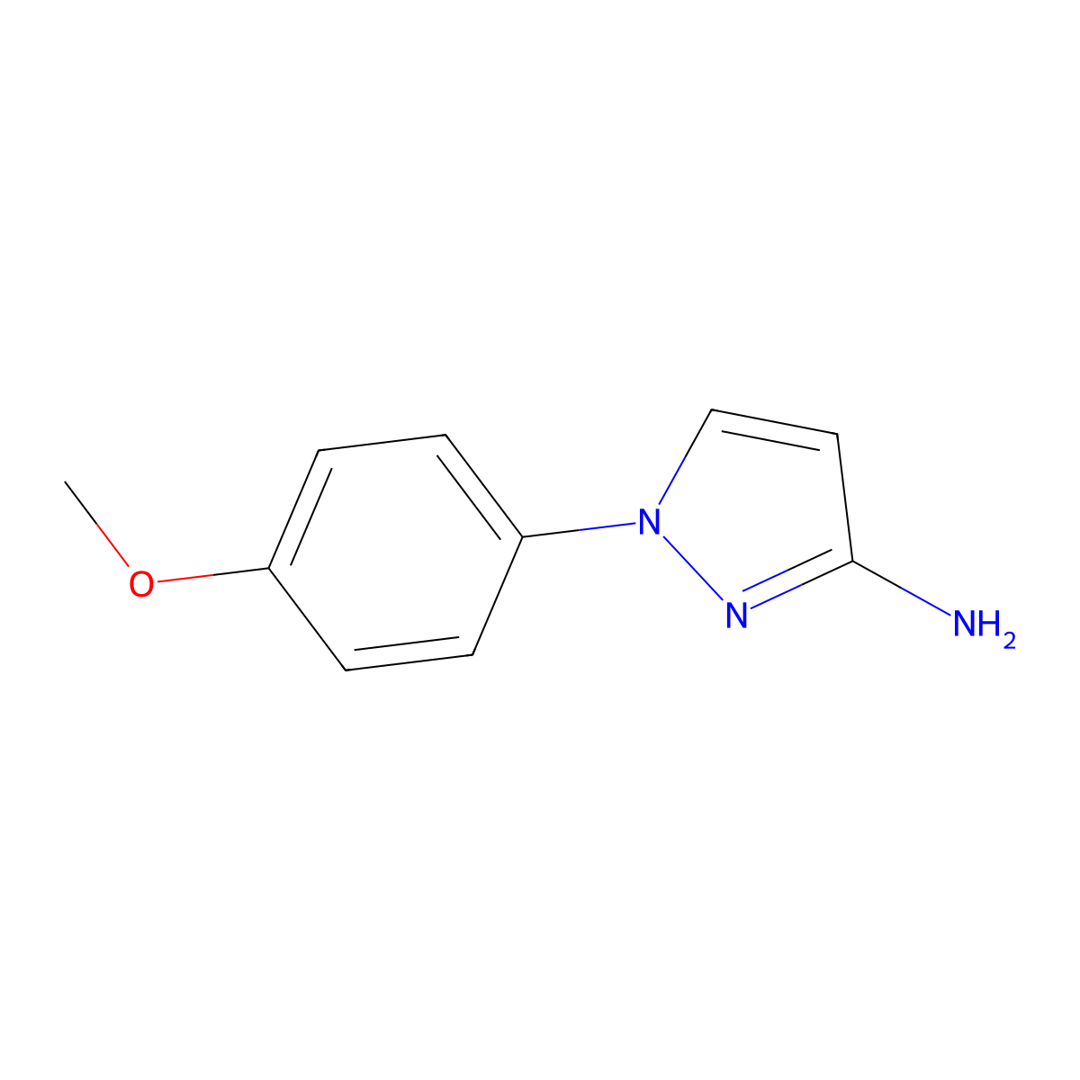 1-(4-Methoxyphenyl)-1H-pyrazol-3-amine molecular structure, CAS 76091-01-5