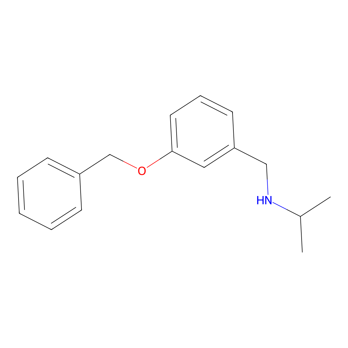 {[3-(Benzyloxy)phenyl]methyl}(propan-2-yl)amine molecular structure, CAS 760910-17-6