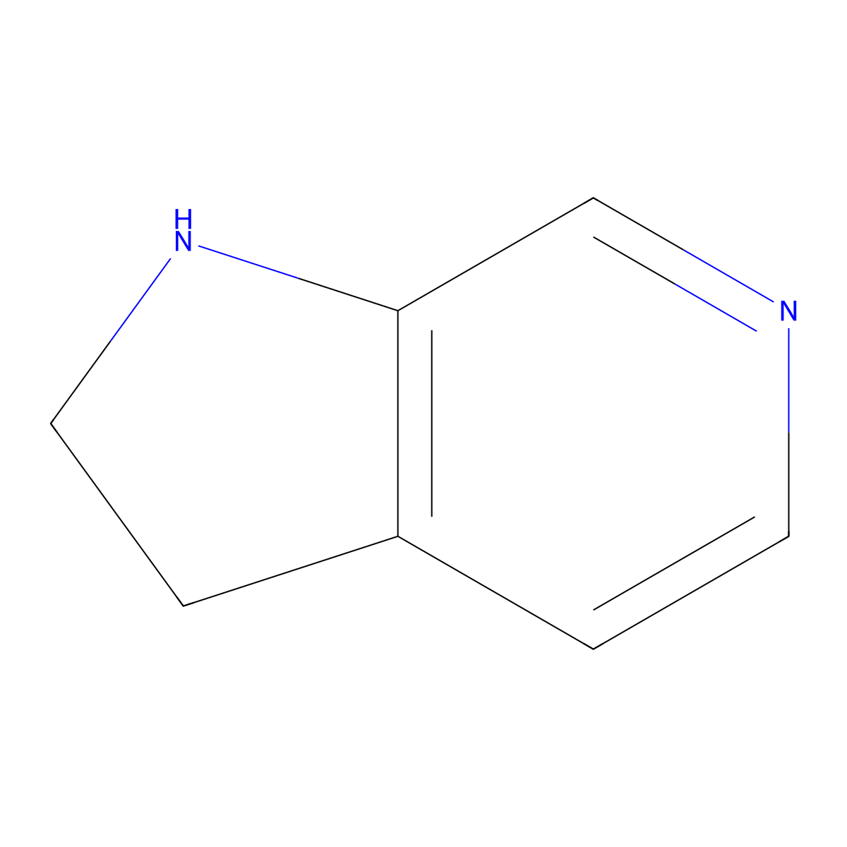 2,3-Dihydro-1H-pyrrolo[2,3-c]pyridine molecular structure, CAS 760919-39-9