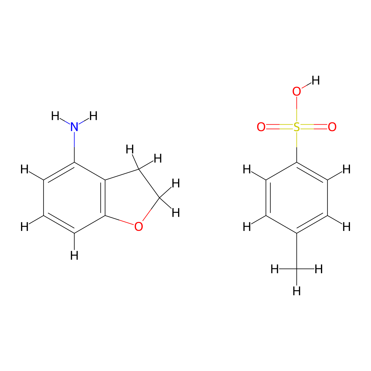 2,3-Dihydrobenzofuran-4-amine 4-methylbenzenesulfonate molecular structure, CAS 76093-73-7