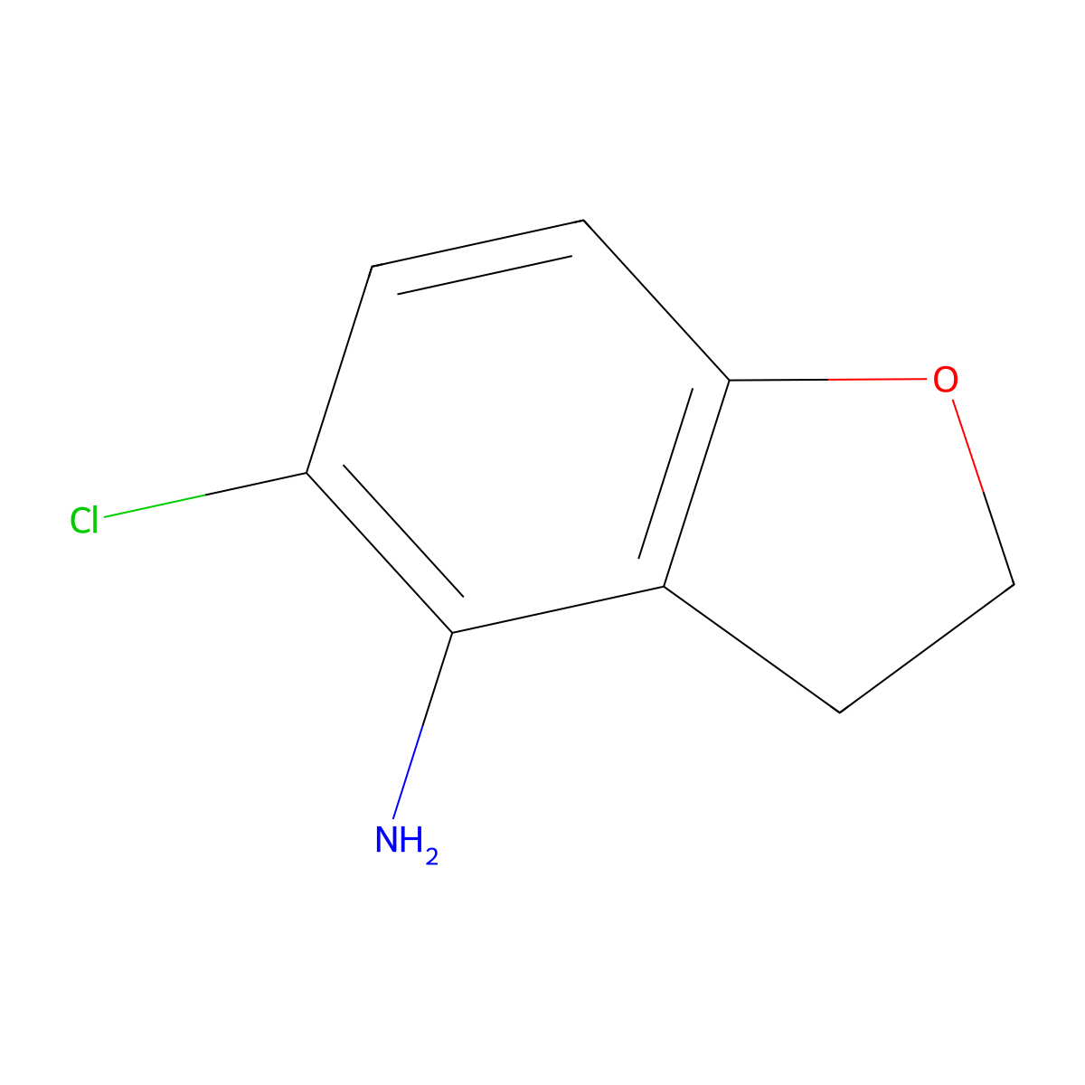 5-Chloro-2,3-dihydro-1-benzofuran-4-amine molecular structure, CAS 76093-76-0
