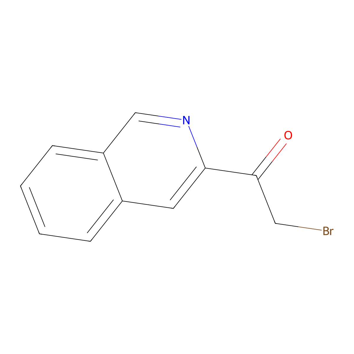 2-Bromo-1-(isoquinolin-3-yl)ethan-1-one molecular structure, CAS 760931-10-0