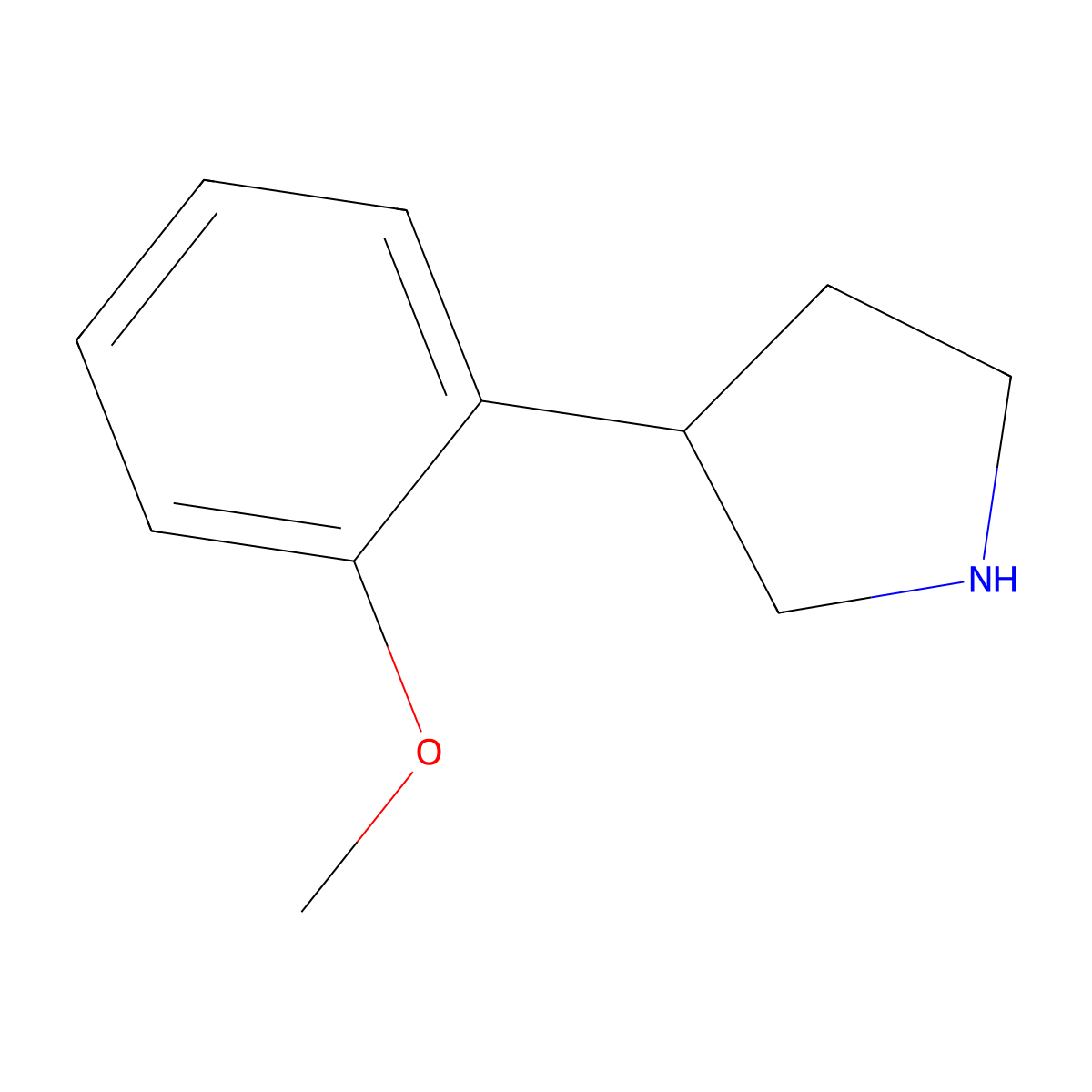 (R)-3-(2-methoxyphenyl)pyrrolidine molecular structure, CAS 760931-90-6