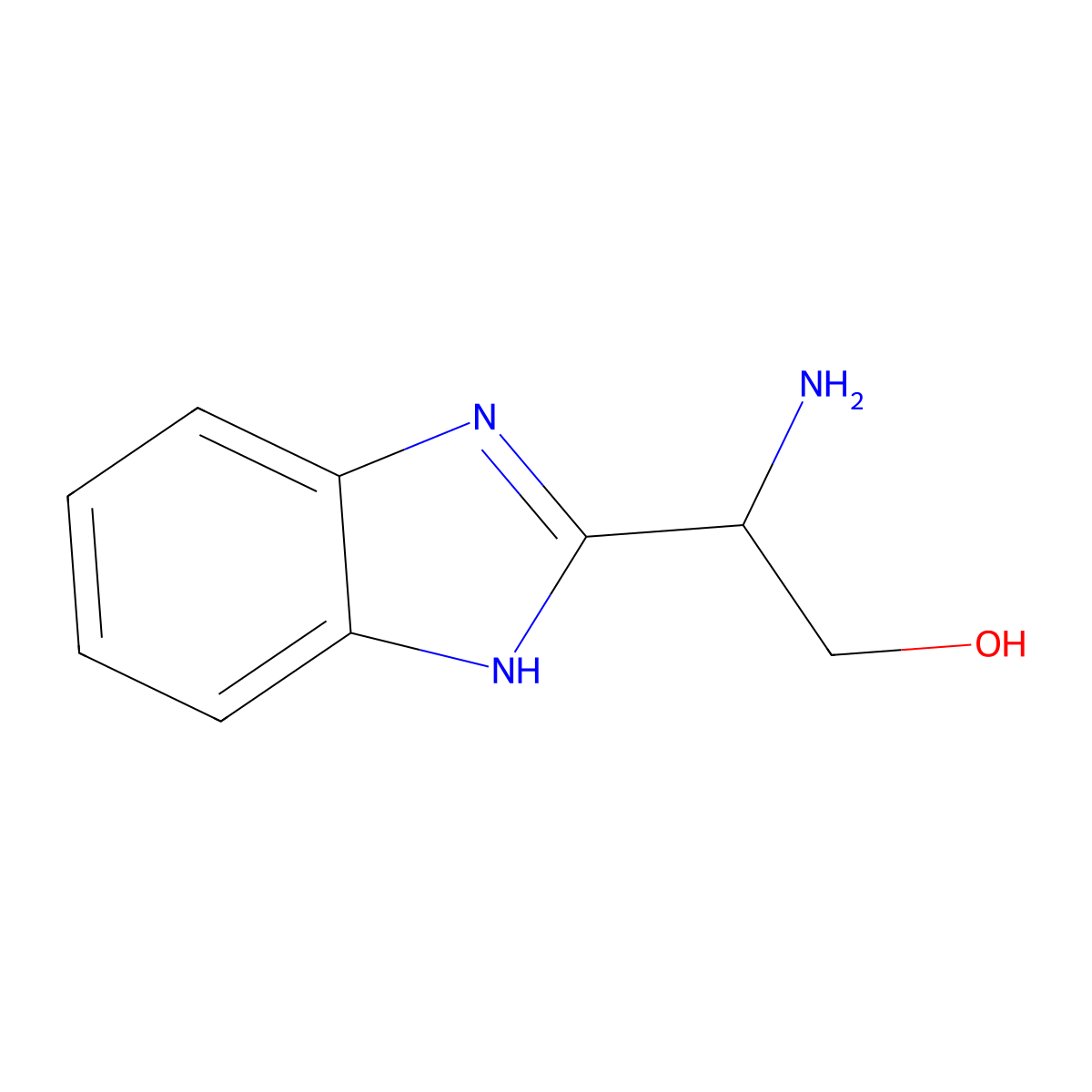 2-Amino-2-(1H-benzo[d]imidazol-2-yl)ethan-1-ol molecular structure, CAS 760933-36-6