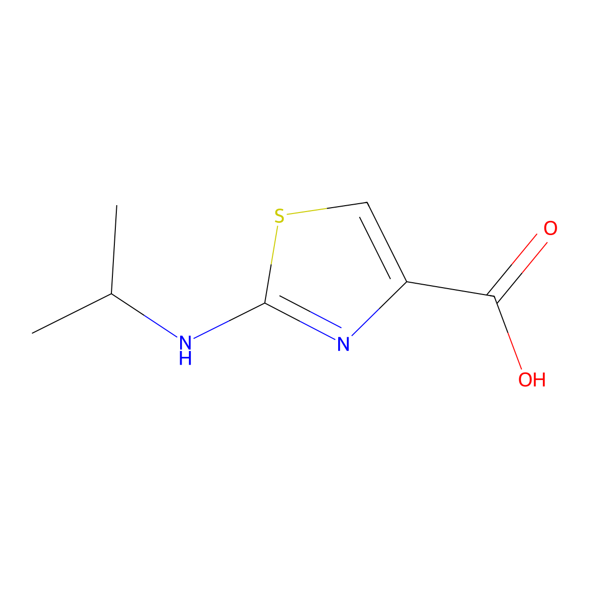 2-(Isopropylamino)-1,3-thiazole-4-carboxylic acid molecular structure, CAS 760934-24-5