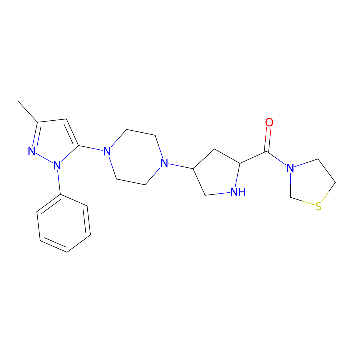 Teneligliptin molecular structure, CAS 760937-92-6