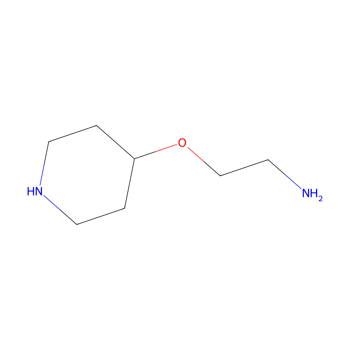 2-(Piperidin-4-yloxy)ethan-1-amine molecular structure, CAS 760938-95-2