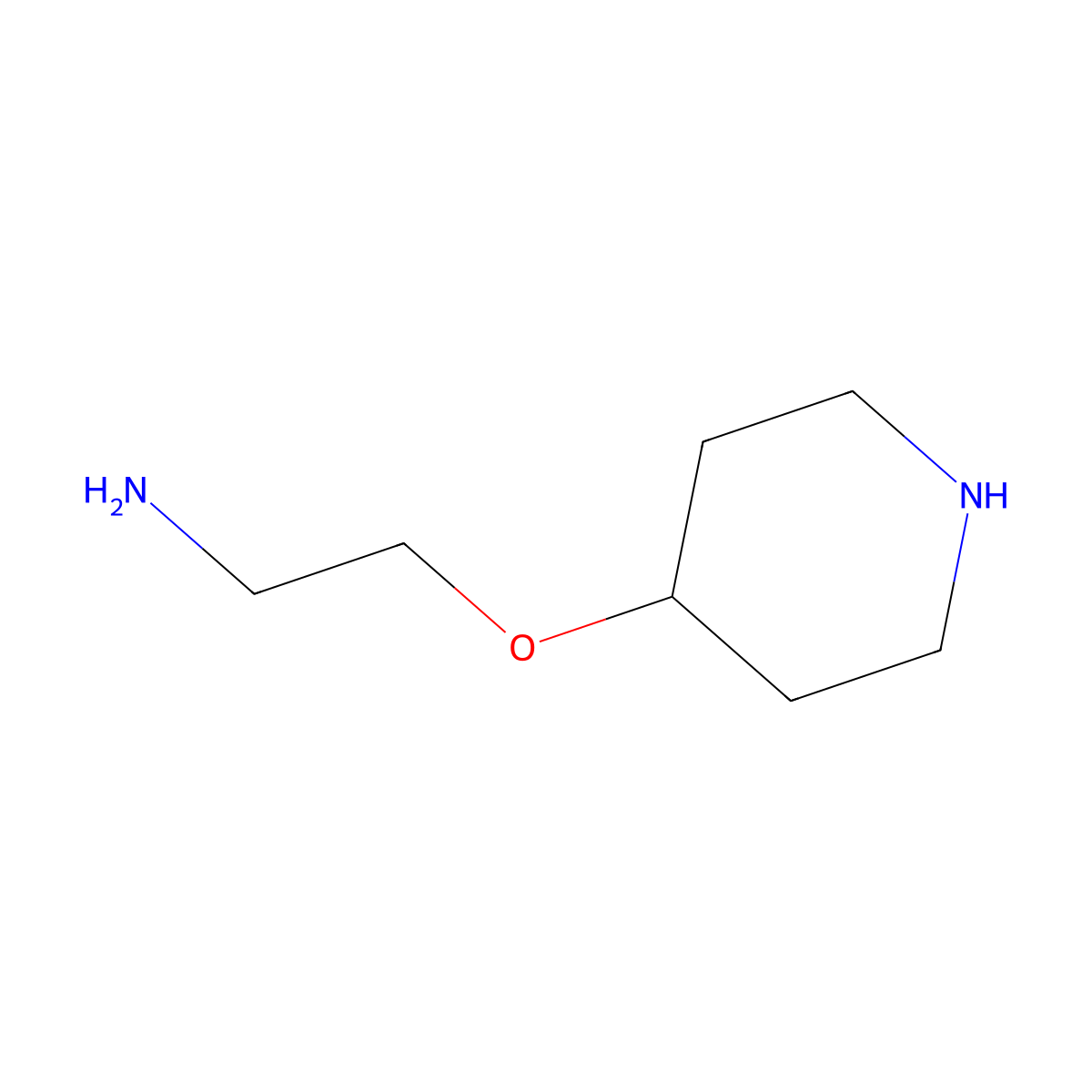 2-(Piperidin-4-yloxy)ethan-1-amine molecular structure, CAS 760938-95-2