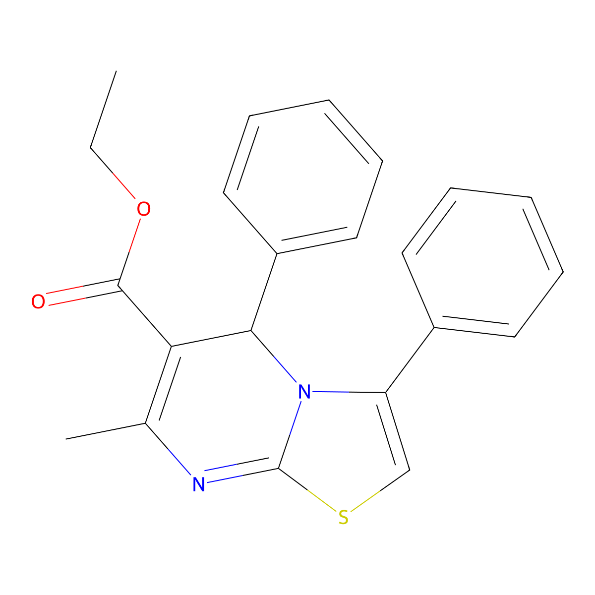 ethyl 7-methyl-3,5-diphenyl-5H-[1,3]thiazolo[3,2-a]pyrimidine-6-carboxylate molecular structure, CAS 760940-83-8