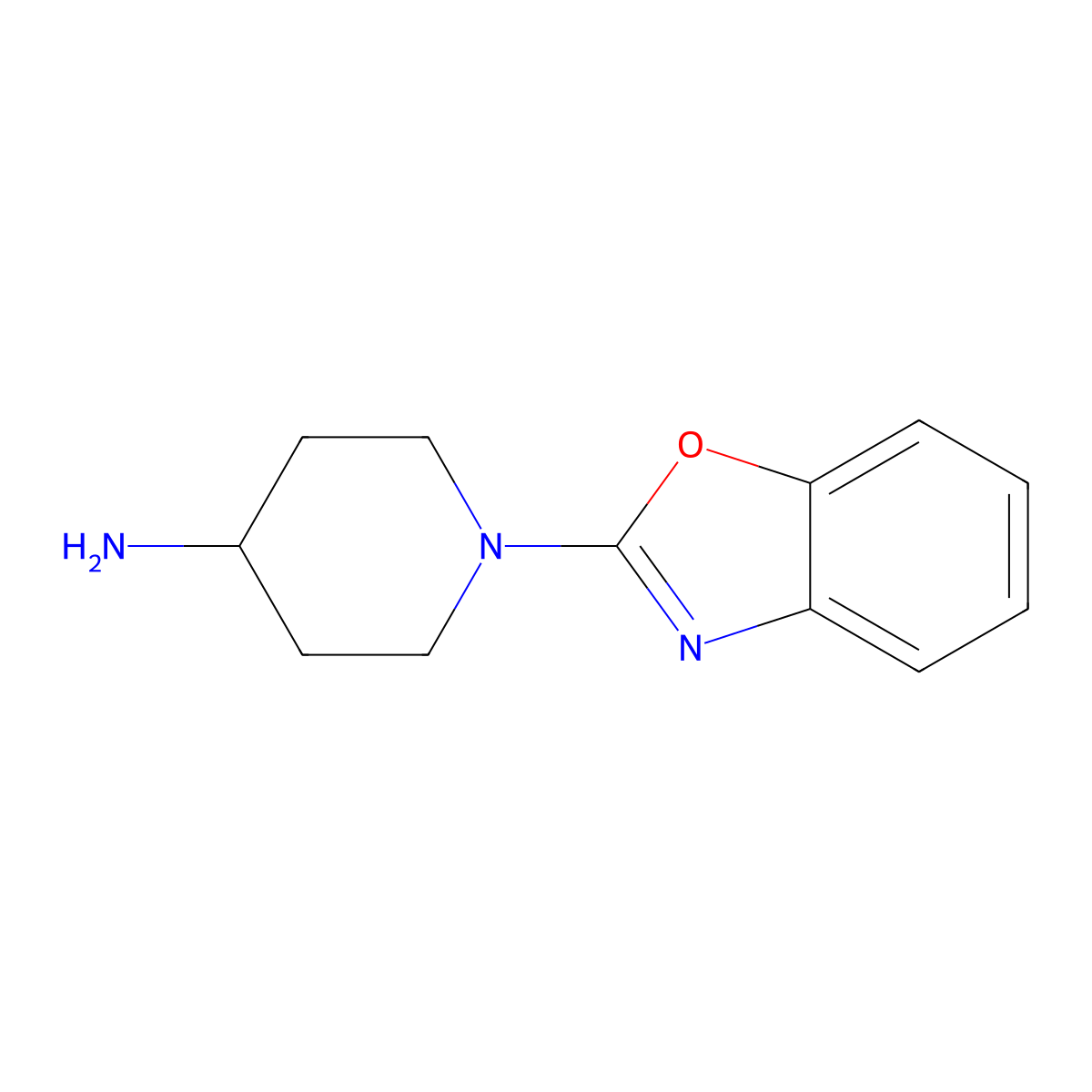 1-(1,3-Benzoxazol-2-yl)piperidin-4-amine molecular structure, CAS 760940-88-3