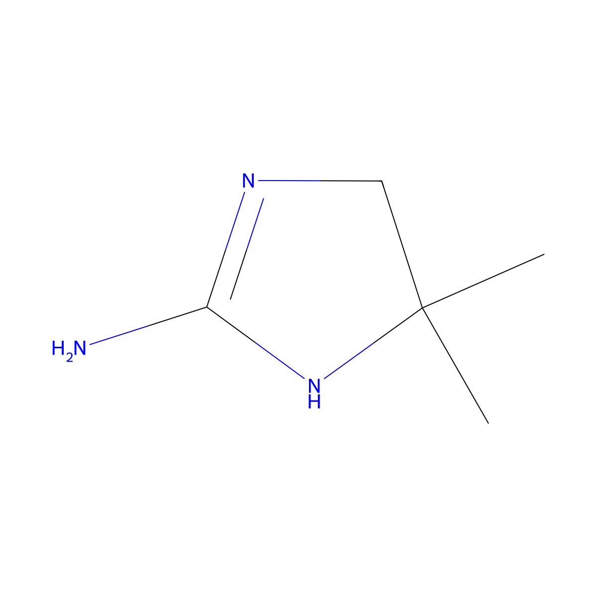 4,4-dimethyl-4,5-dihydro-1H-imidazol-2-amine molecular structure, CAS 760941-44-4