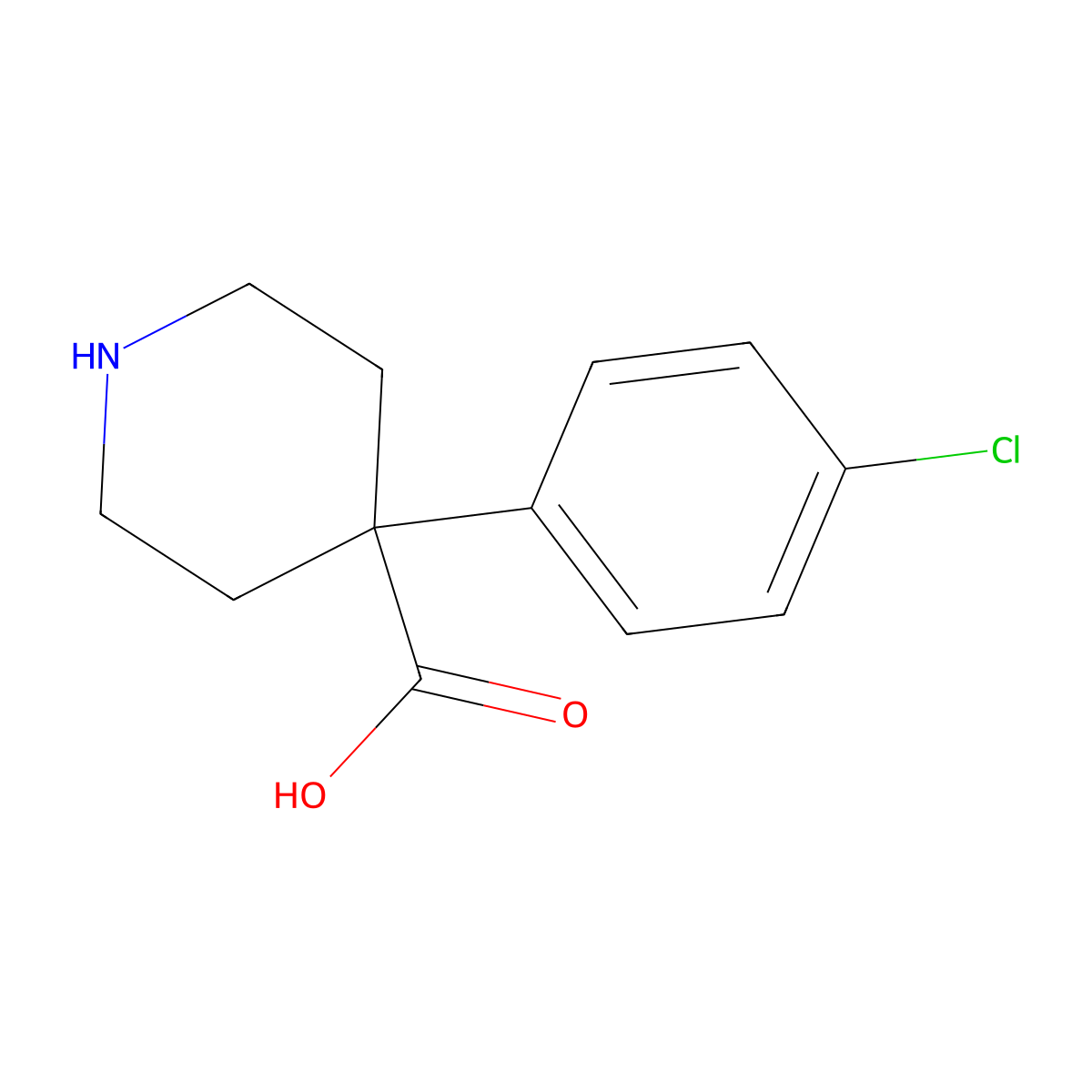 4-(4-Chlorophenyl)piperidine-4-carboxylic acid molecular structure, CAS 760943-97-3