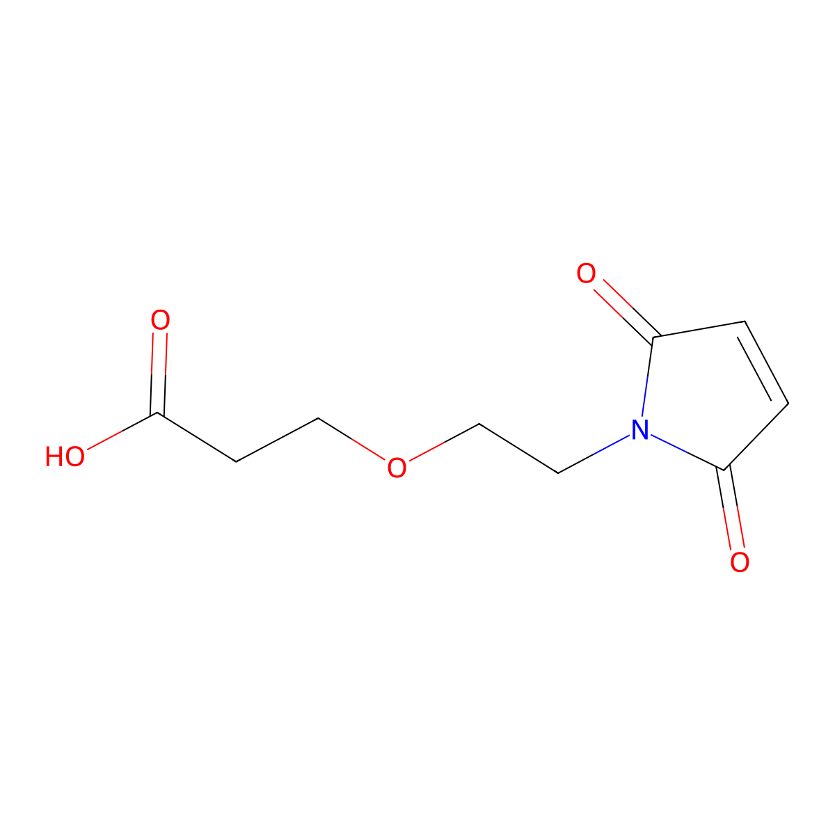 3-(2-(2,5-dioxo-2,5-dihydro-1H-pyrrol-1-yl)ethoxy)propanoic acid molecular structure, CAS 760952-64-5