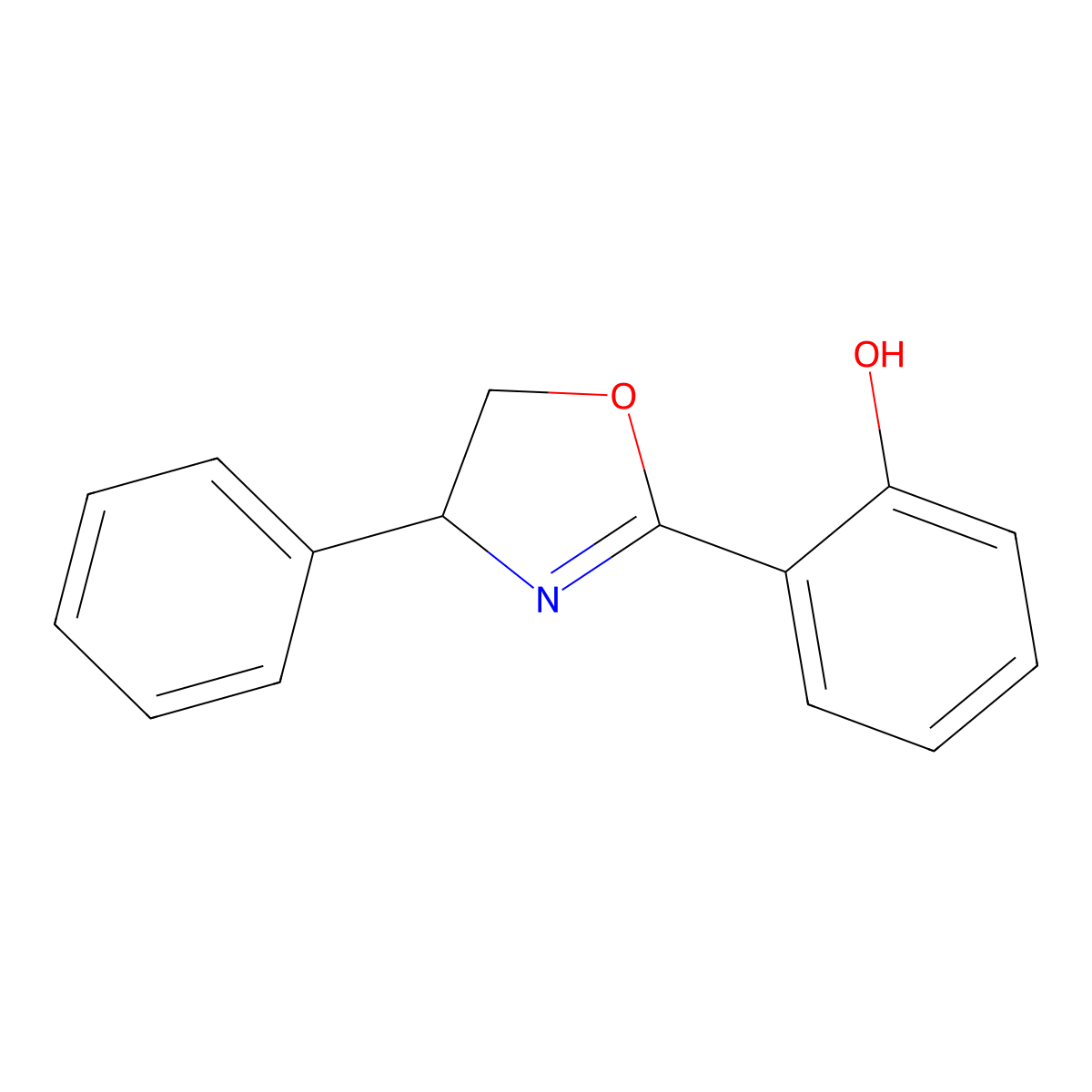 2-(4-Phenyl-4,5-dihydro-1,3-oxazol-2-yl)phenol molecular structure, CAS 760952-77-0