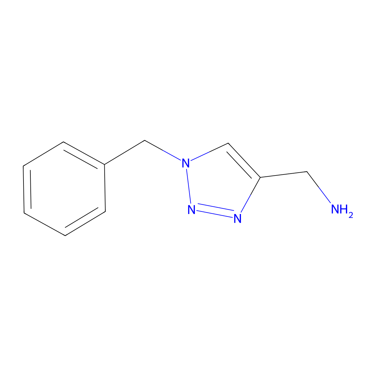 (1-benzyl-1H-1,2,3-triazol-4-yl)methanamine molecular structure, CAS 760952-78-1