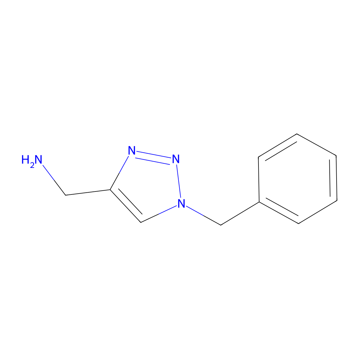 (1-benzyl-1H-1,2,3-triazol-4-yl)methanamine molecular structure, CAS 760952-78-1