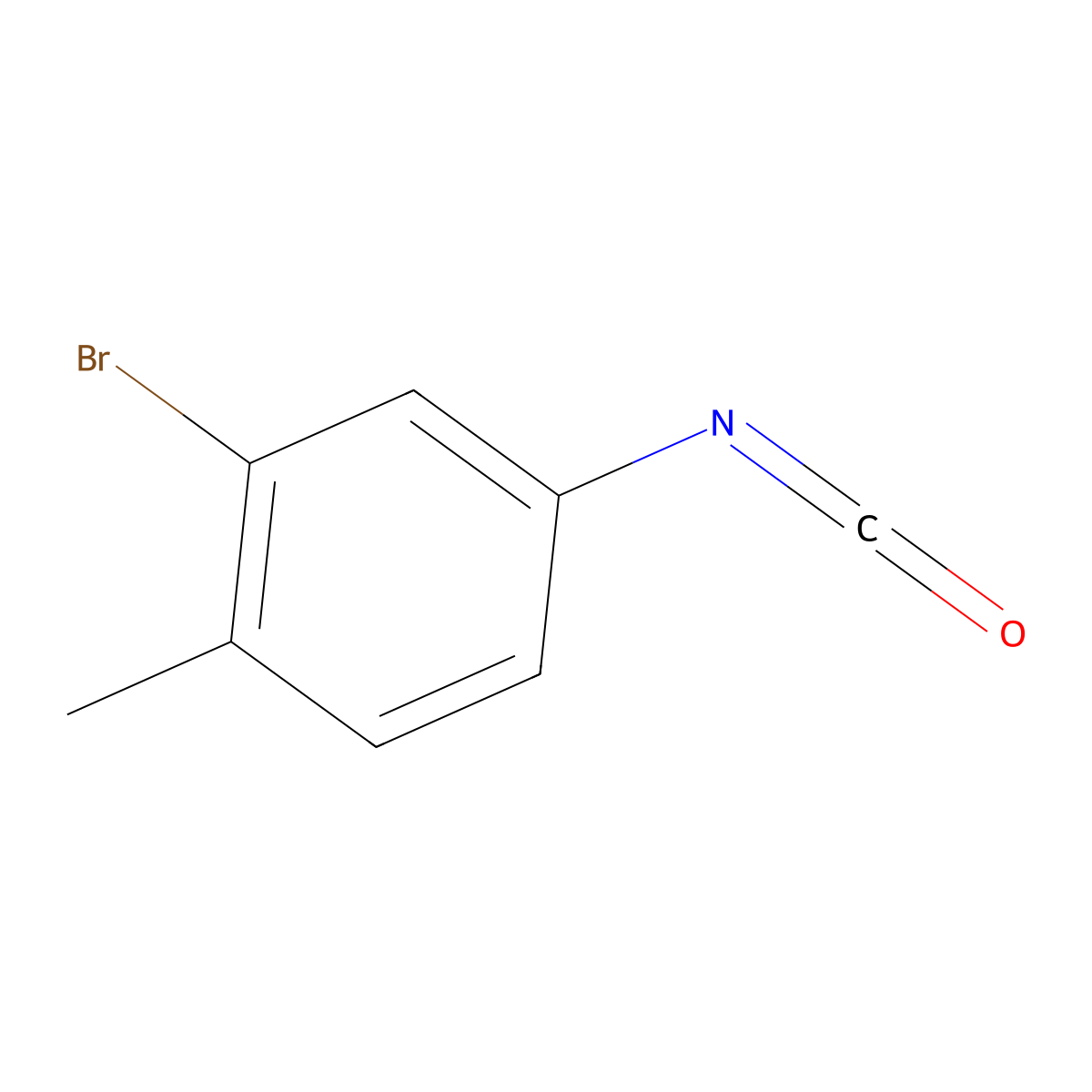 2-Bromo-4-isocyanato-1-methylbenzene molecular structure, CAS 760958-77-8