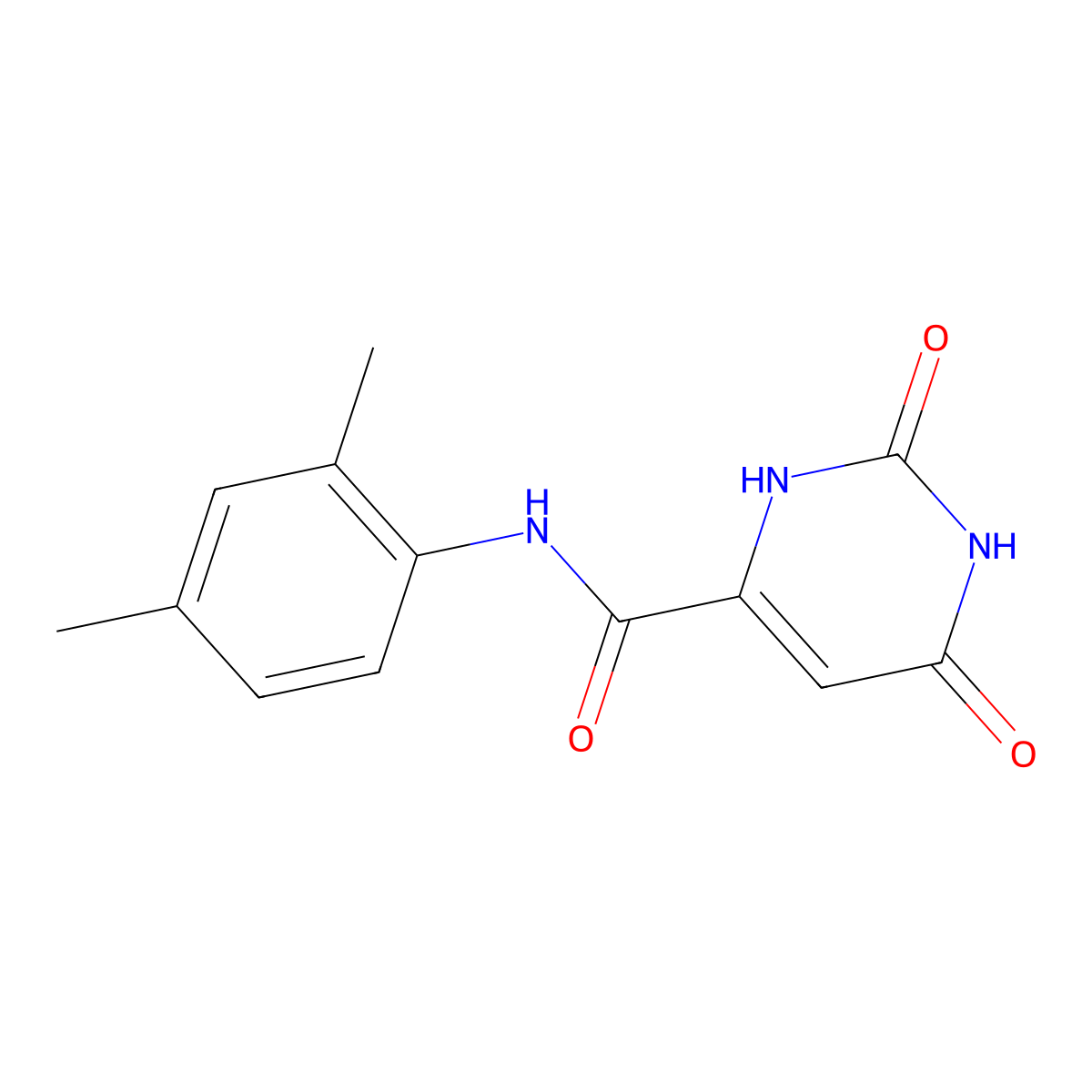 N-(2,4-dimethylphenyl)-2,4-dioxo-1H-pyrimidine-6-carboxamide molecular structure, CAS 760960-00-7