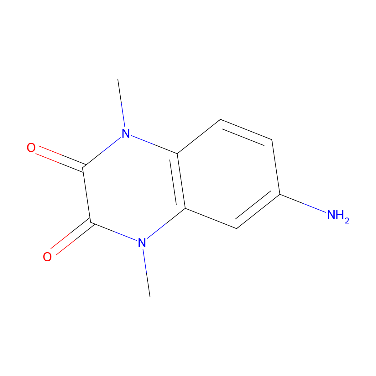 6-Amino-1,4-dimethyl-1,4-dihydroquinoxaline-2,3-dione molecular structure, CAS 76097-86-4