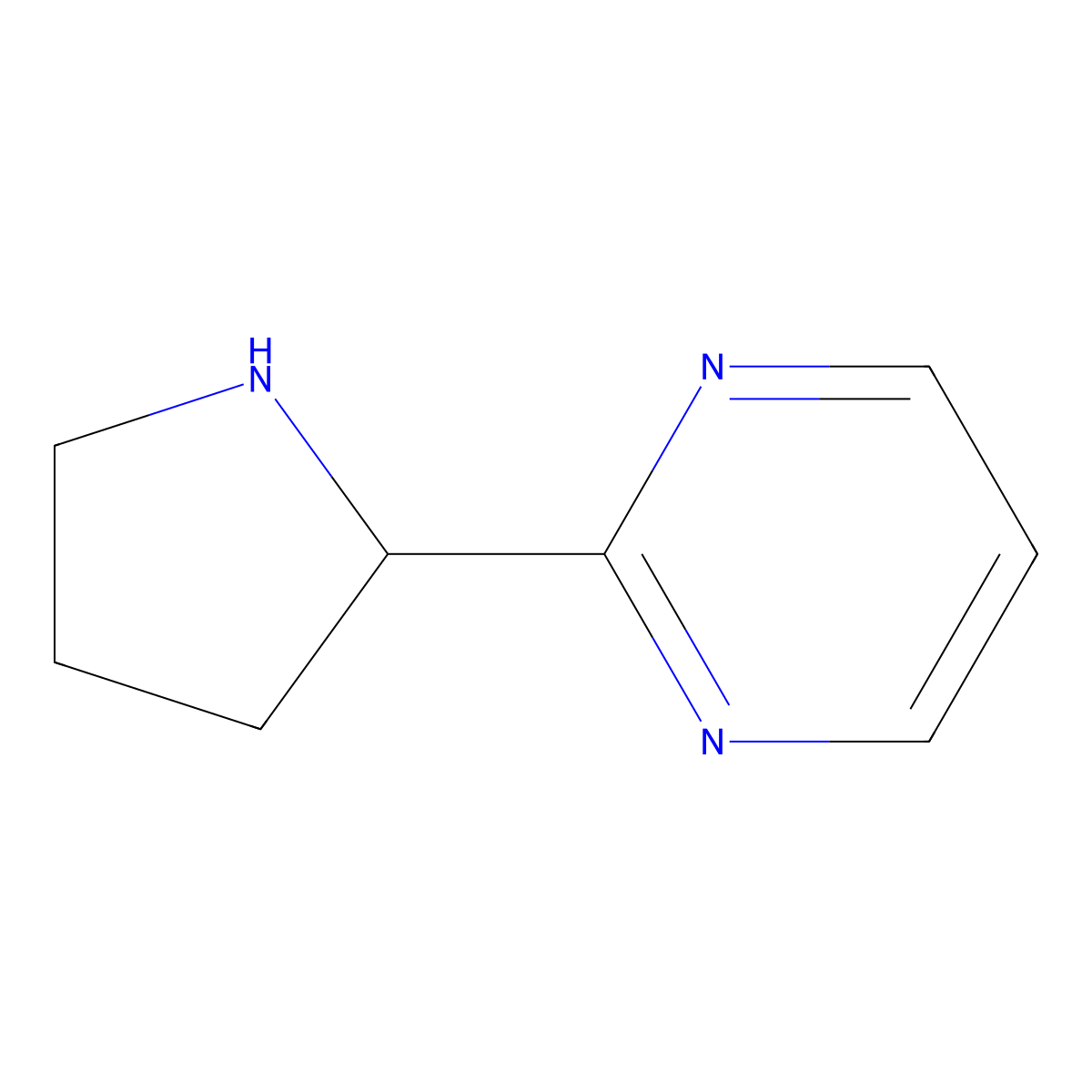 2-[(2S)-Pyrrolidin-2-YL]pyrimidine molecular structure, CAS 760993-80-4