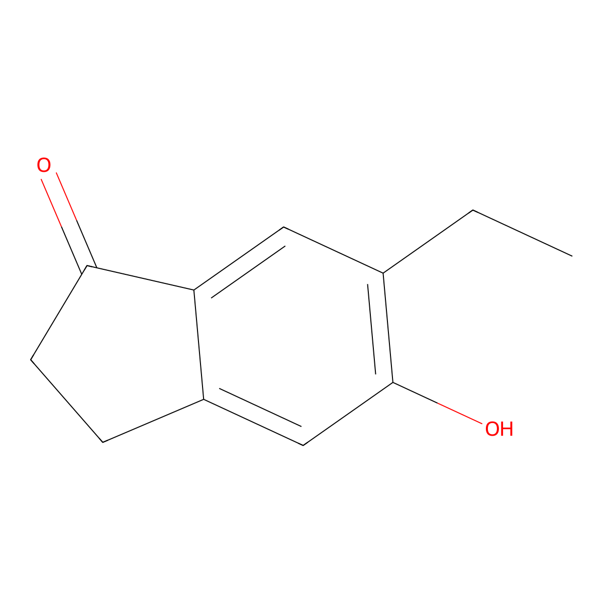 6-Ethyl-5-hydroxy-2,3-dihydro-1H-inden-1-one molecular structure, CAS 760994-01-2