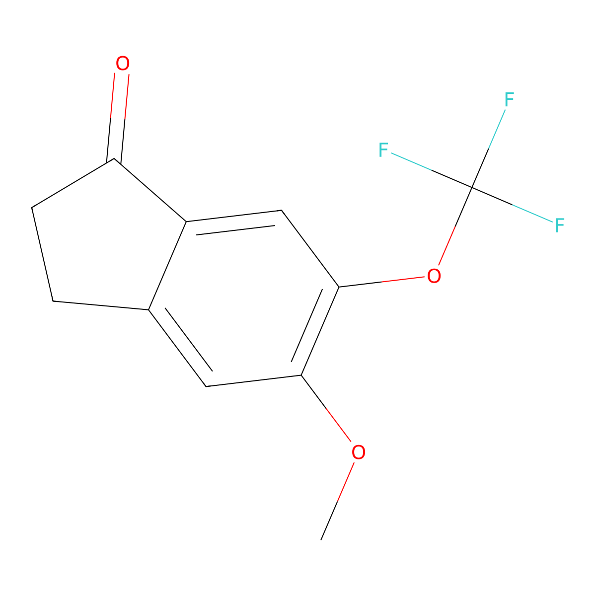 5-Methoxy-6-(trifluoromethoxy)indan-1-one molecular structure, CAS 760995-16-2