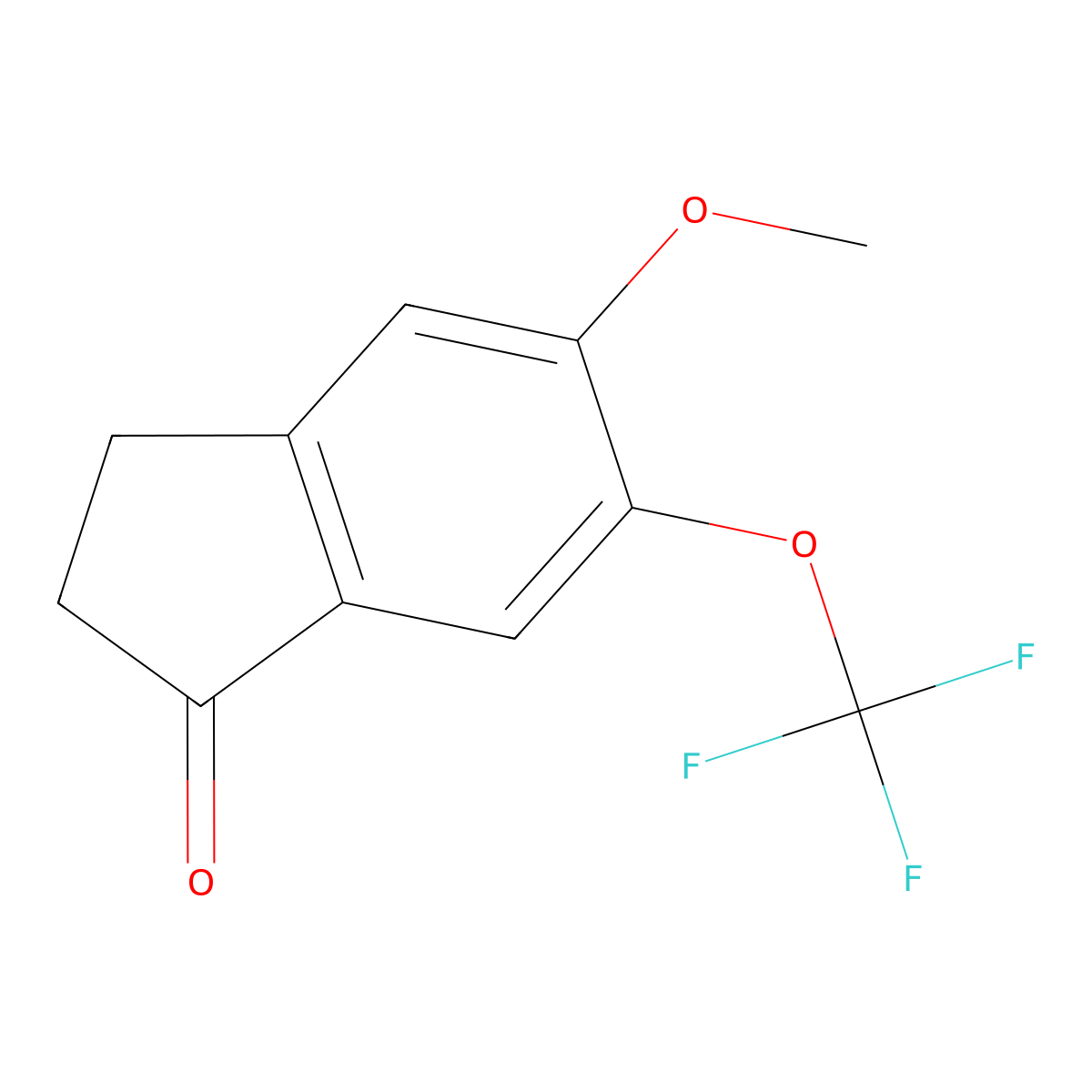 5-Methoxy-6-(trifluoromethoxy)indan-1-one molecular structure, CAS 760995-16-2