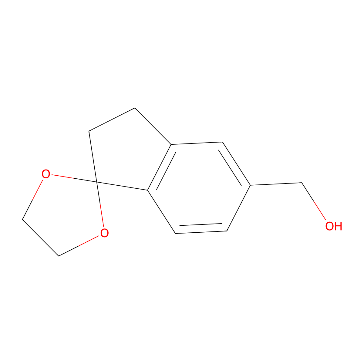 (2',3'-Dihydrospiro[[1,3]dioxolane-2,1'-inden]-5'-yl)methanol molecular structure, CAS 760995-52-6
