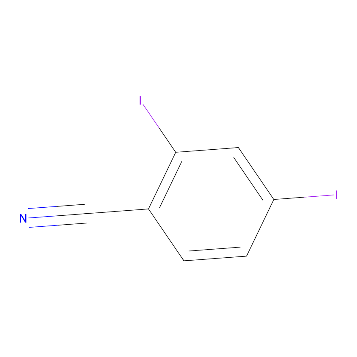 2,4-Diiodobenzonitrile molecular structure, CAS 760999-39-1