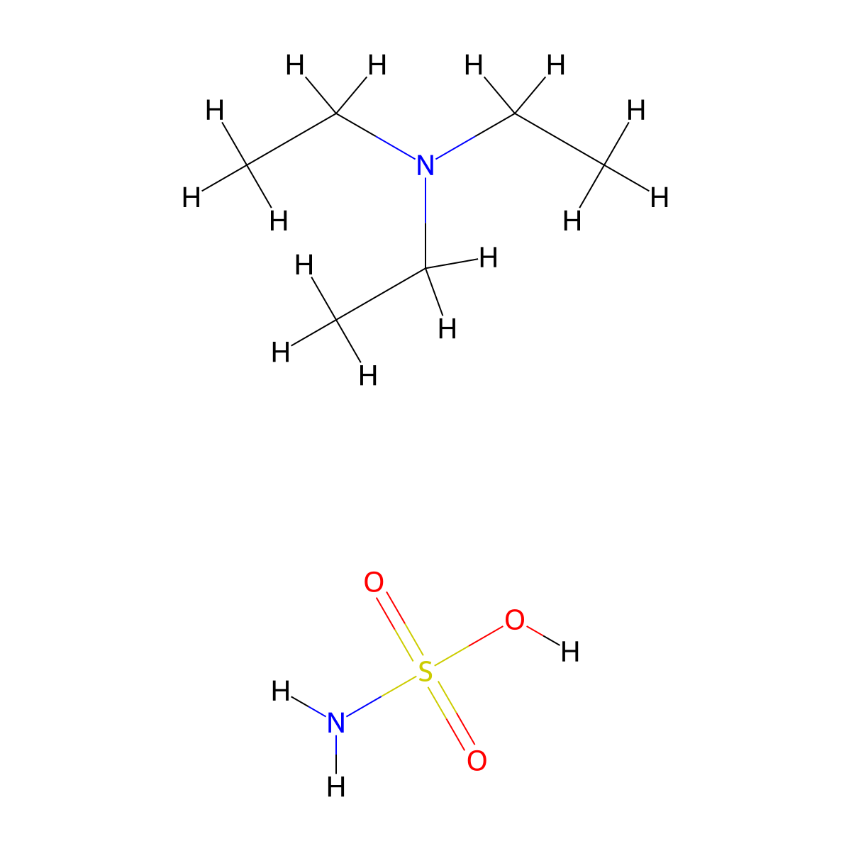 Sulfamic acid, compd. with N,N-diethylethanamine (1:1) molecular structure, CAS 761-02-4