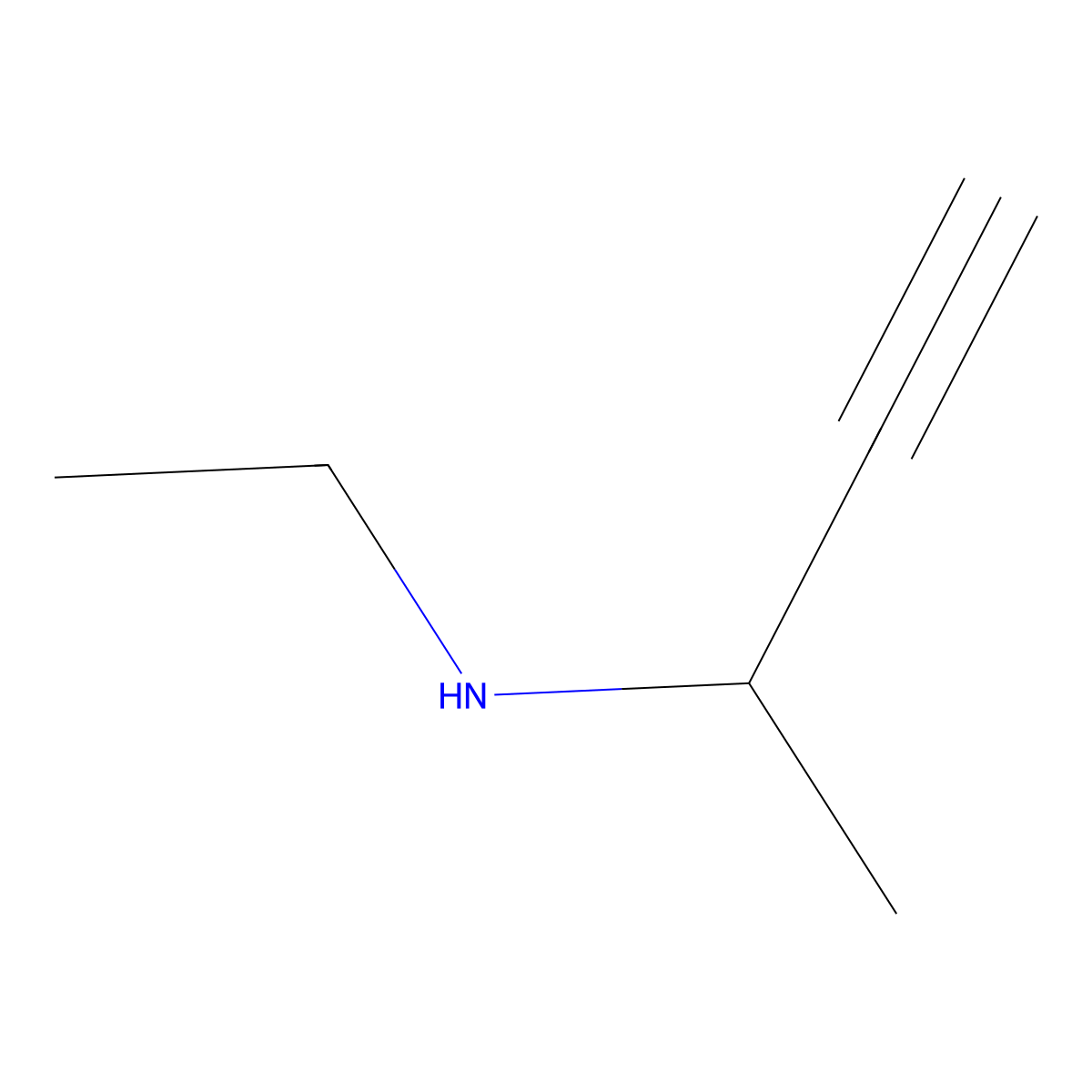 (But-3-YN-2-YL)(ethyl)amine molecular structure, CAS 761000-48-0