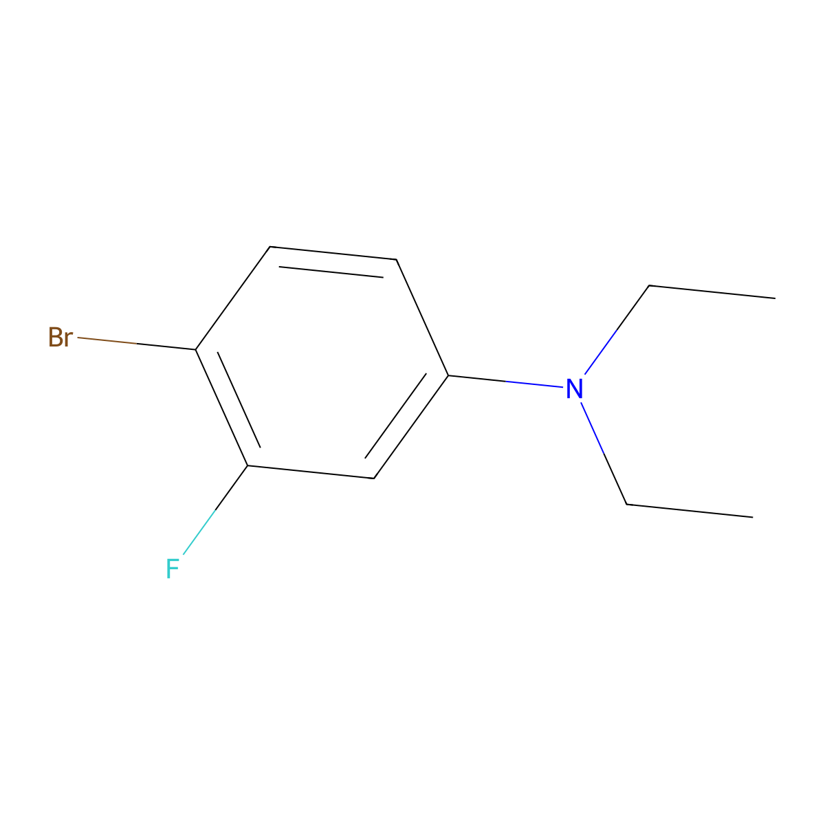 4-bromo-N,N-diethyl-3-fluoroaniline molecular structure, CAS 761001-64-3