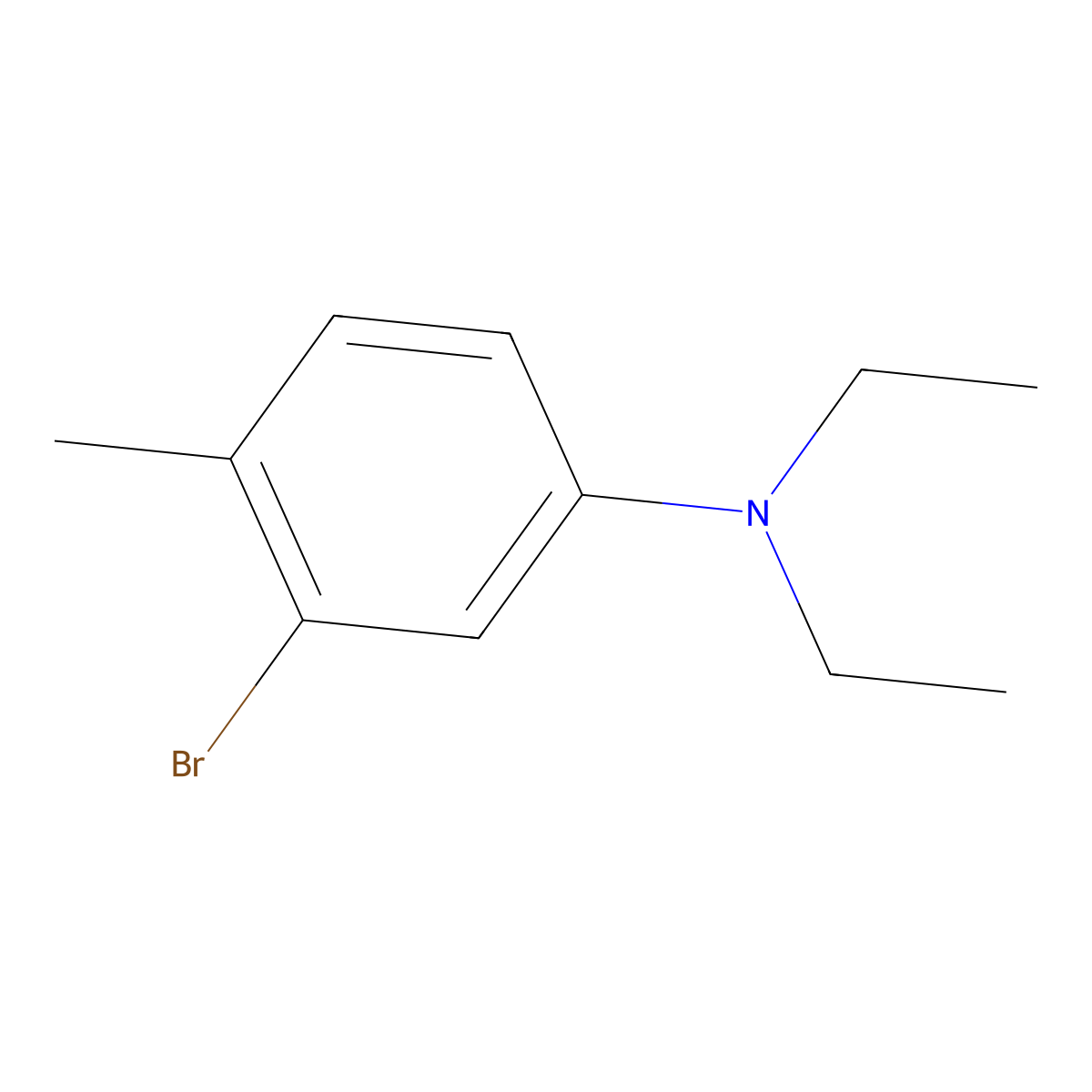 3-Bromo-N,N-diethyl-4-methylaniline molecular structure, CAS 761001-66-5