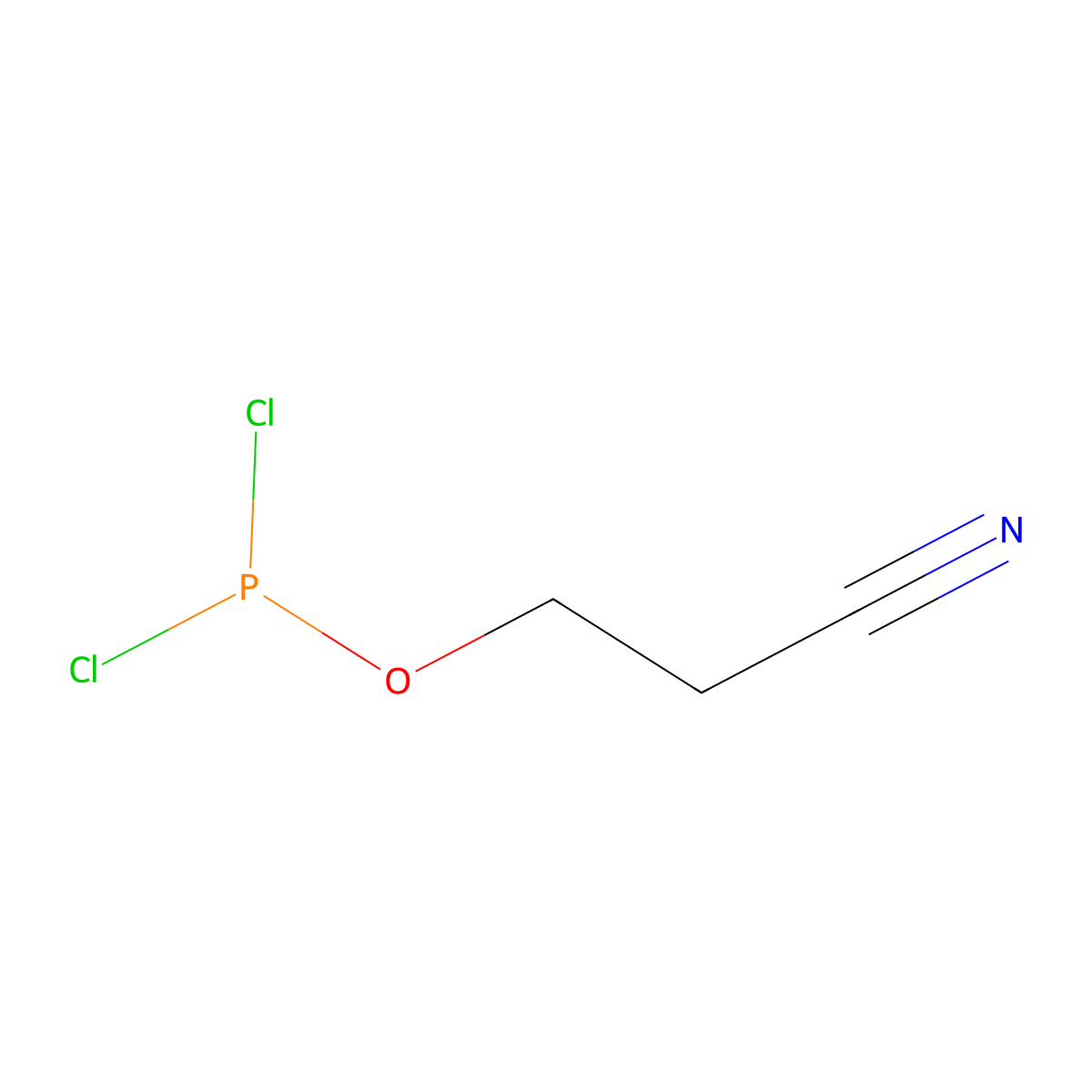 Phosphorodichloridous acid, 2-cyanoethyl ester molecular structure, CAS 76101-30-9