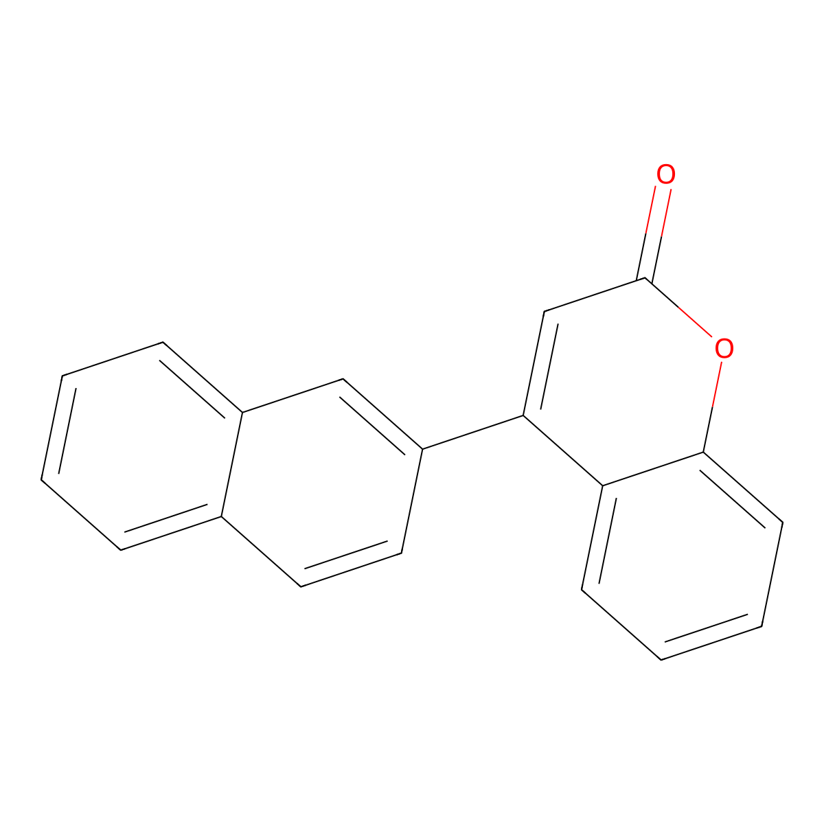 4-(Naphthalen-2-yl)-2H-chromen-2-one molecular structure, CAS 76103-22-5