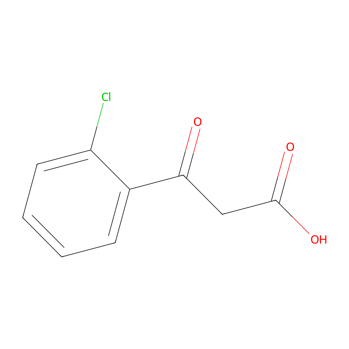 3-(2-Chlorophenyl)-3-oxopropanoic acid molecular structure, CAS 76103-96-3