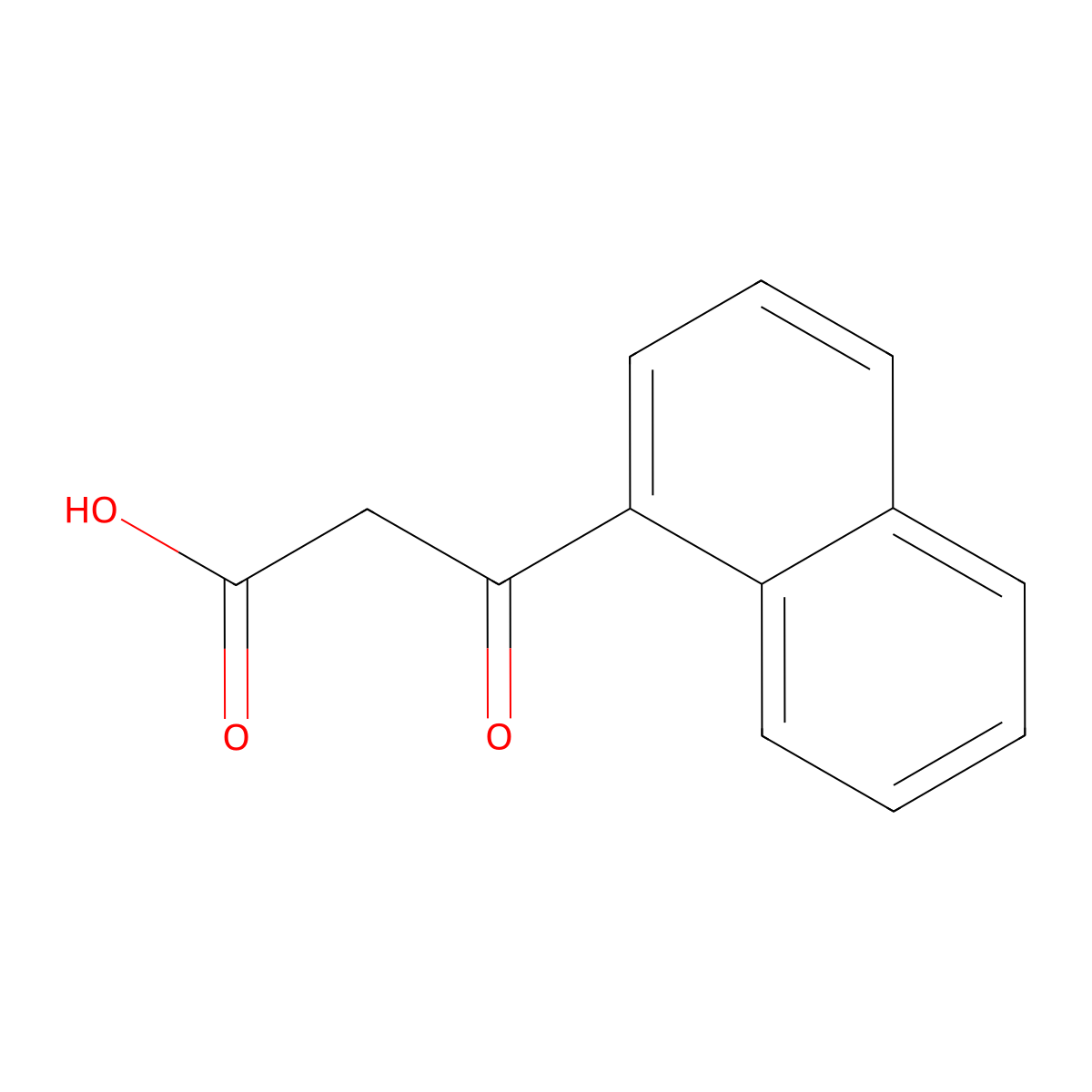 3-(Naphthalen-1-yl)-3-oxopropanoic acid molecular structure, CAS 76103-97-4