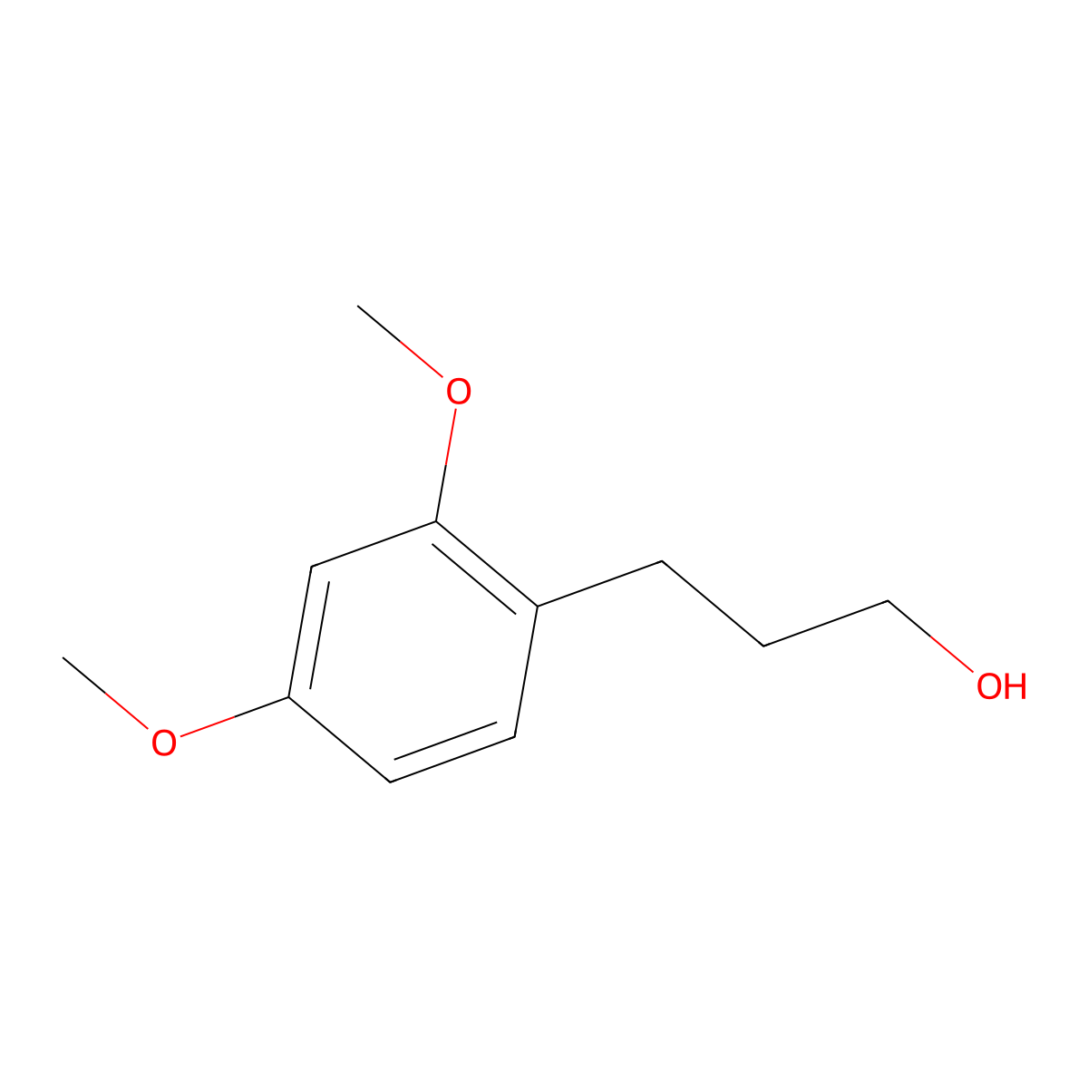 3-(2,4-Dimethoxyphenyl)propan-1-ol molecular structure, CAS 76104-56-8