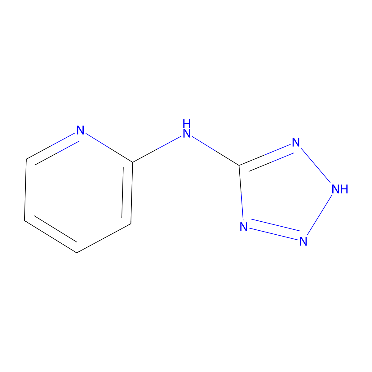 N-(1H-1,2,3,4-tetrazol-5-yl)pyridin-2-amine molecular structure, CAS 76105-82-3
