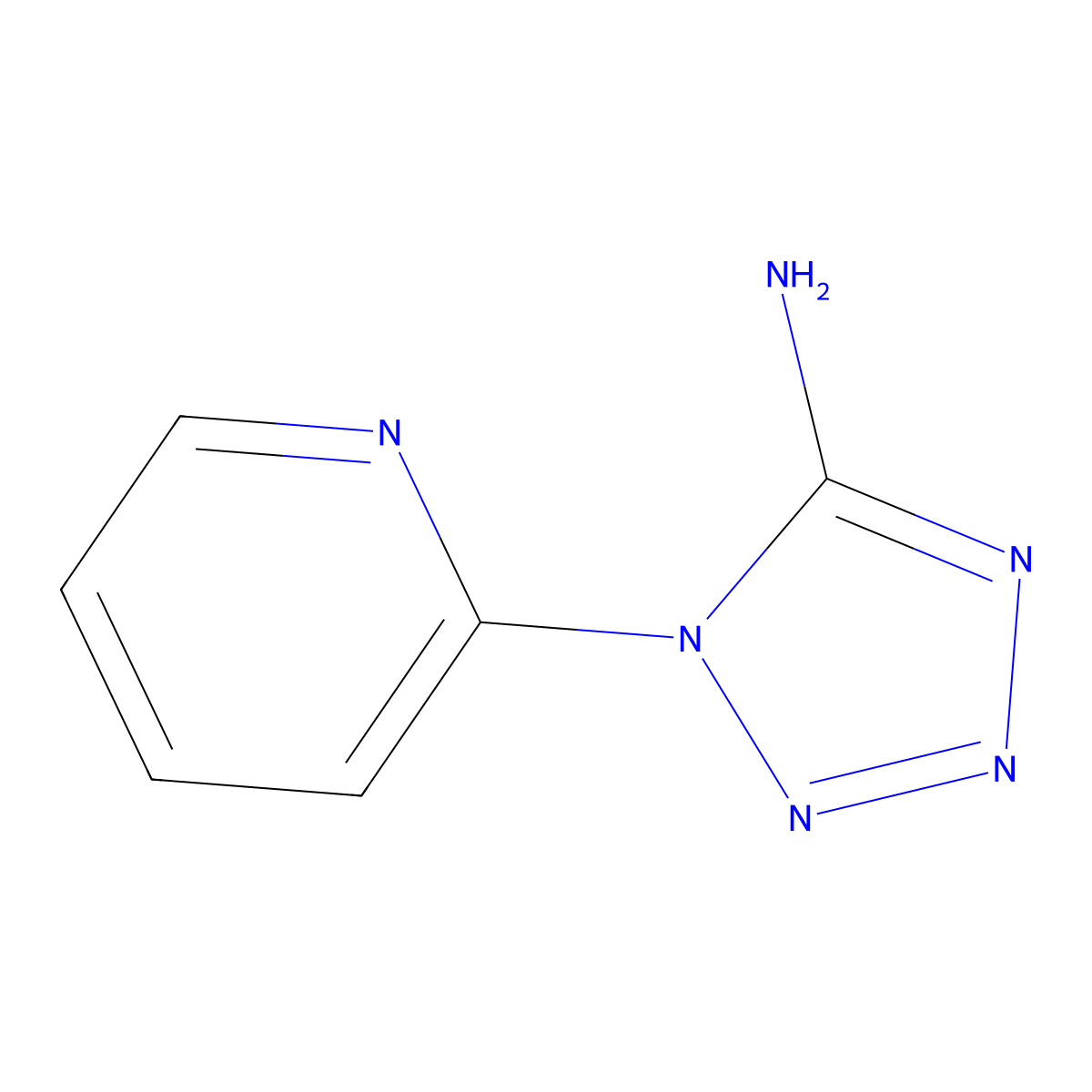 1-(Pyridin-2-yl)-1H-tetrazol-5-amine molecular structure, CAS 76105-83-4